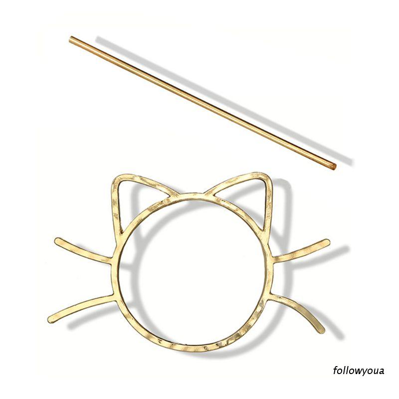 Kẹp Tóc Kim Loại Hình Mèo Dễ Thương Cho Nữ