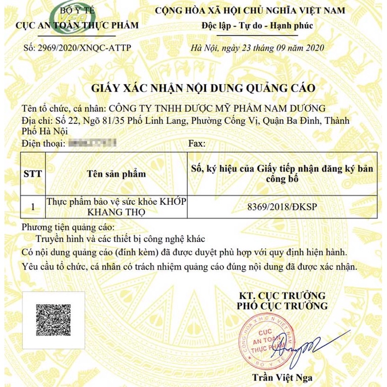 Khớp Khang Thọ - Hỗ trợ giảm viêm khớp, giảm đau xương khớp, tê nhức tay chân