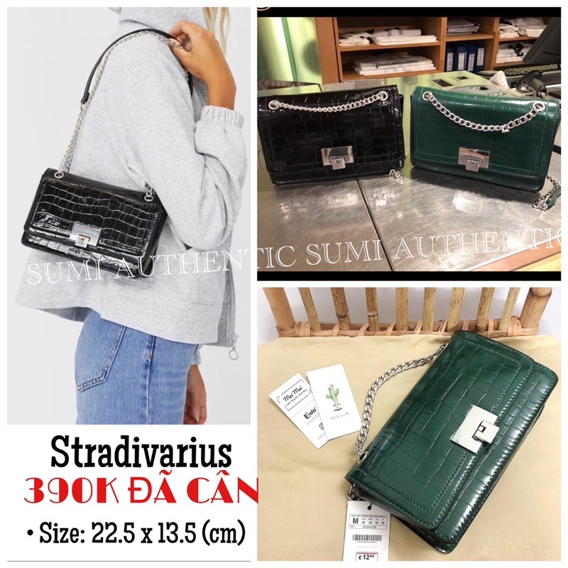 Túi đeo nữ Stradivarius  màu xanh