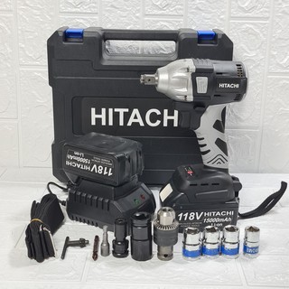 Máy siết bulong hitachi 118v tặng bộ phụ kiện