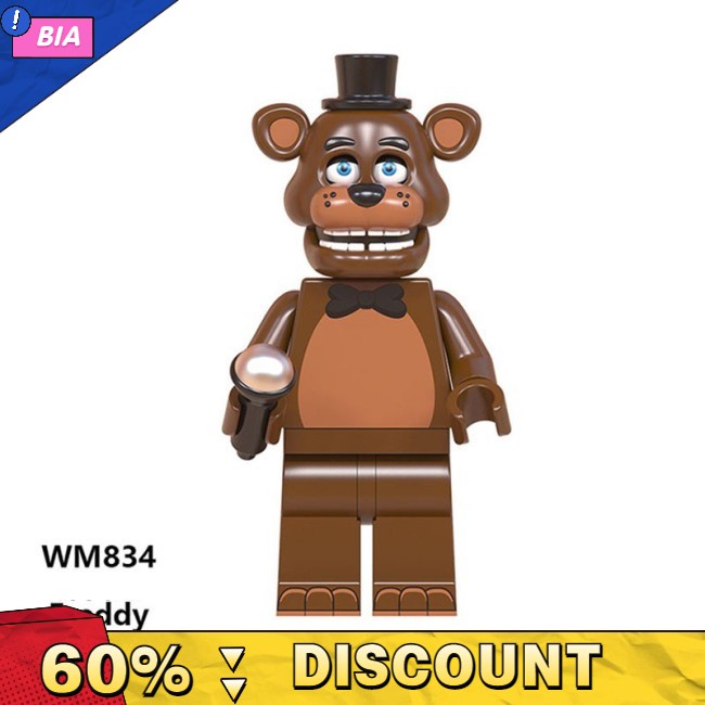 FNAF series compatible Fazbear,Bonnie,Chica,Foxy,Freddy minifigures for kids lego toys