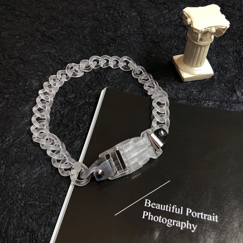 Dây Chuyền Phối Khóa Cài Bằng Acrylic Phong Cách Punk Cá Tính