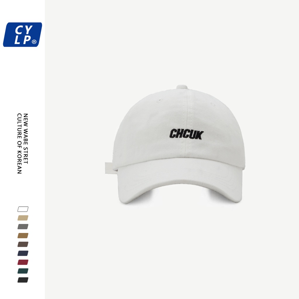 Mũ Lưỡi Trai Cotton Mềm Mại Thêu Chữ Phong Cách Đường Phố Hàn Quốc