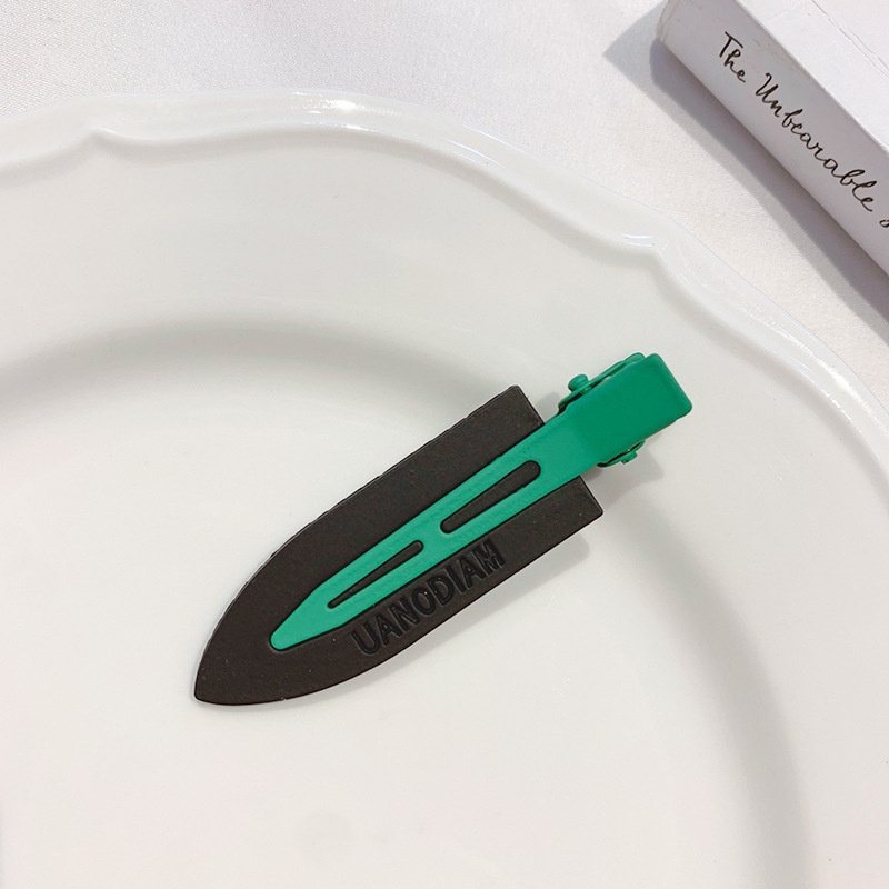 Kẹp Tóc Không Đường May Màu Sắc Tương Phản Phong Cách Nhật Hàn