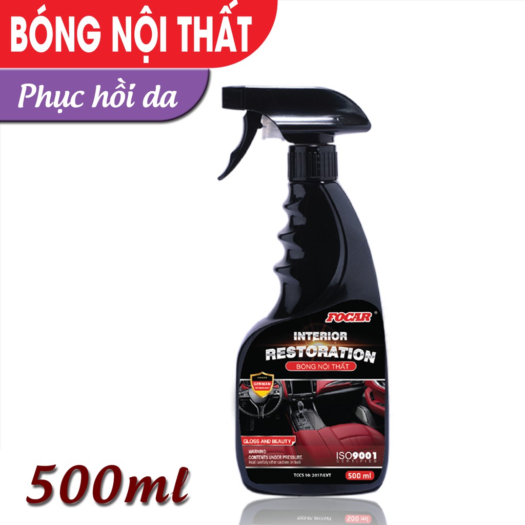 Dung dịch dưỡng bóng nội thất ô tô Focar Interior Restoration 500ml