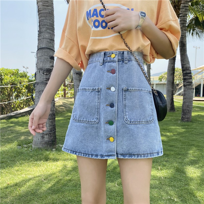 Chân Váy Chữ A Lưng Cao Thời Trang Mùa Hè Hàn Quốc Dễ Phối Đồ | BigBuy360 - bigbuy360.vn