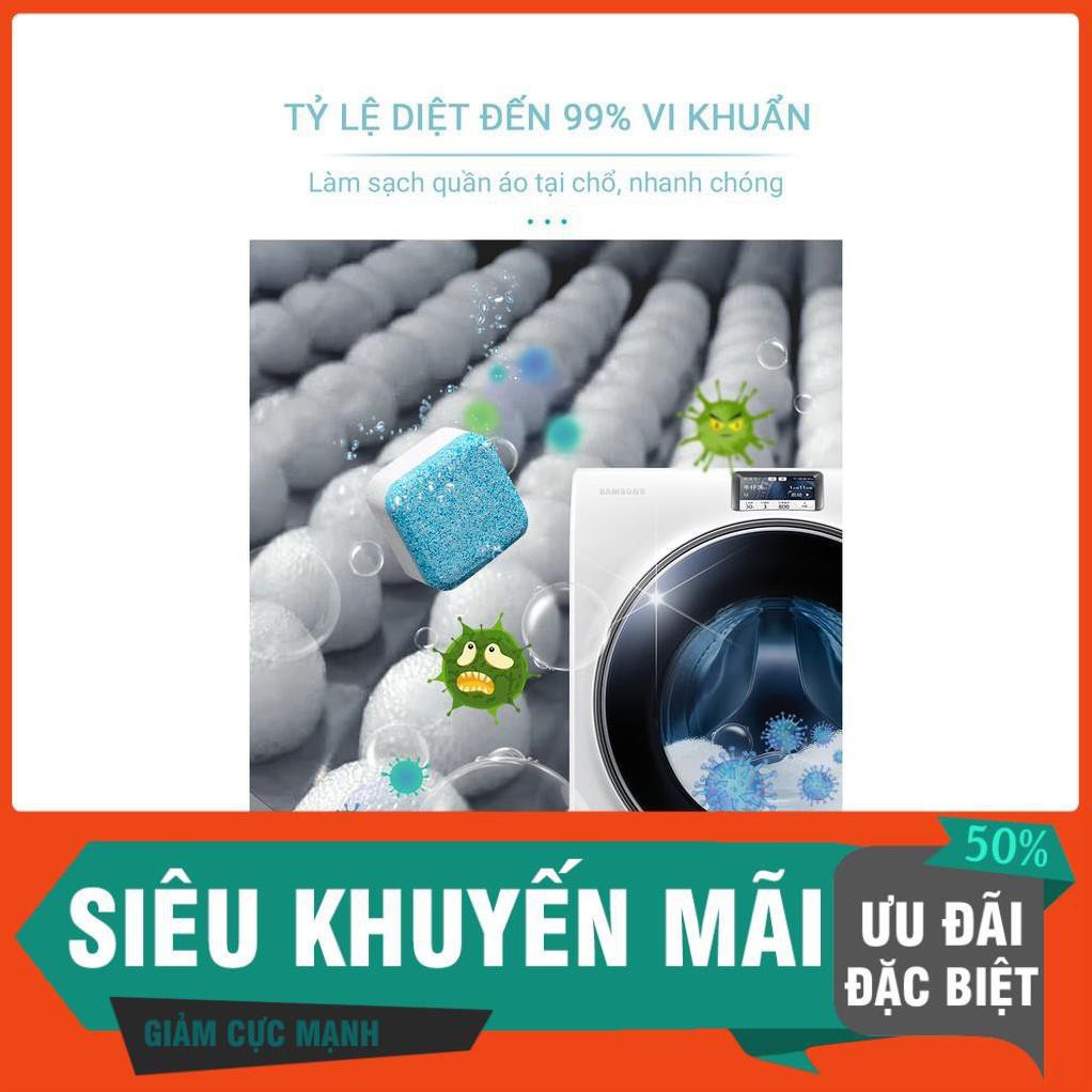 [Hộp 12 Viên] Viên Tẩy Vệ Sinh Lồng Máy Giặt Diệt khuẩn và Tẩy chất cặn Lồng máy giặt hiệu quả