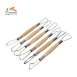 Set dụng cụ điêu khắc ruy băng 8 inch làm gốm đất sét polymer