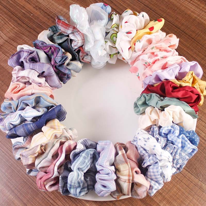 Dây buộc tóc vải scrunchies P1