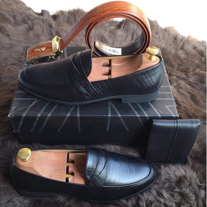 Ảnh thật có video, Giày tây nam da bò mặt cánh én, Giày da bò cao cấp, Bảo Hành 12 tháng