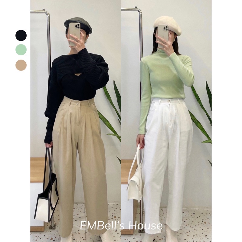 Quần vải đũi dáng baggy Q22