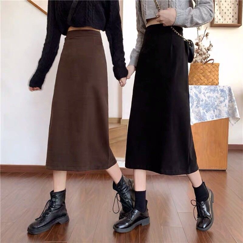 {Order bigsize,S-5xl}Chân váy ôm dáng dài basic - Hàng Quảng Châu