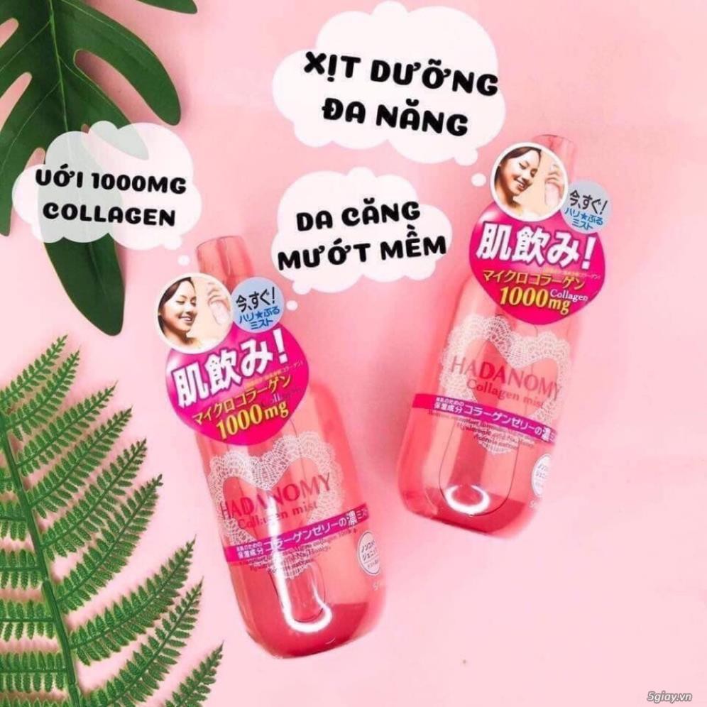 Xịt khoáng Hadanomy Collagen Mist Nhật Bản 250ml shiroba