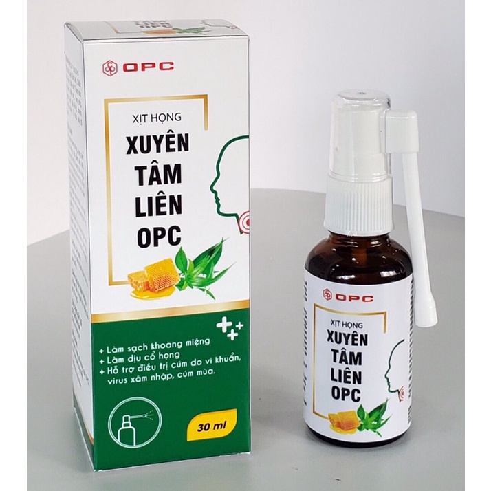 XỊT HỌNG XUYÊN TÂM LIÊN OPC  CHAI 30ML