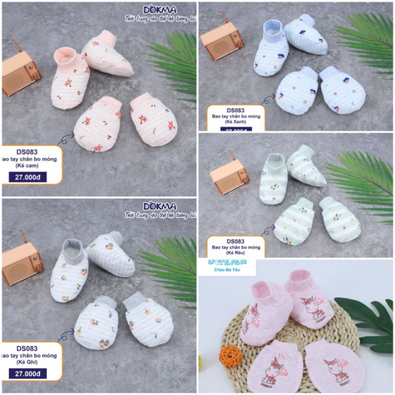 Bộ bao tay, bao chân bo mỏng Dokma DS376