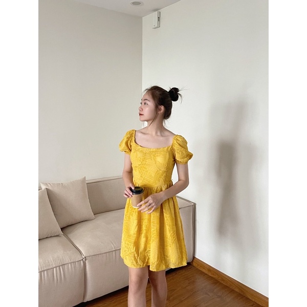 [New Dress]VÁY-ĐẦM REN HOA CÚP NGỰC TAY BO CHUN “ALENA DRESS” siêu xinh