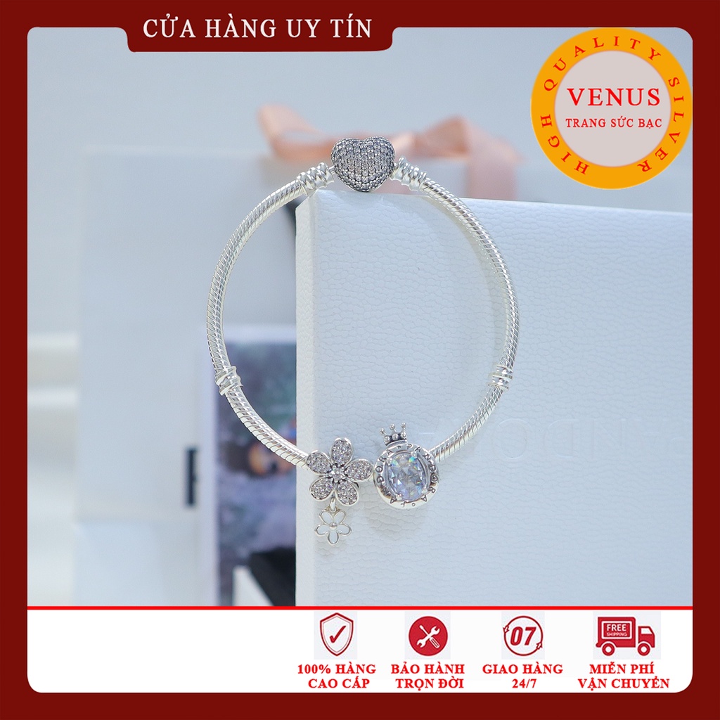 Vòng charm bạc 925 cao cấp- Trang sức bạc Venus