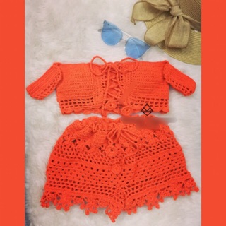 Set bikini + quần đùi điệu đà