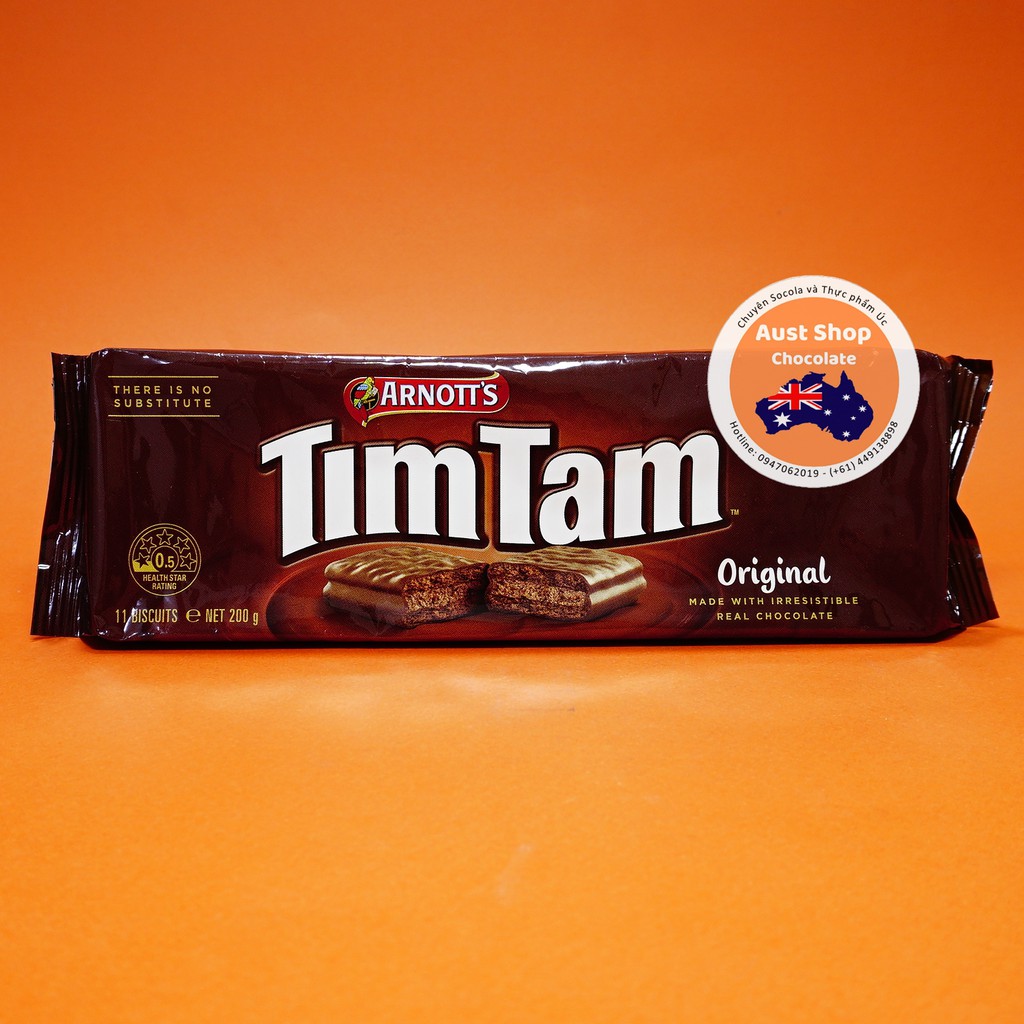 Bánh kẹp nhân kem phủ socola sữa TimTam vị truyền thống