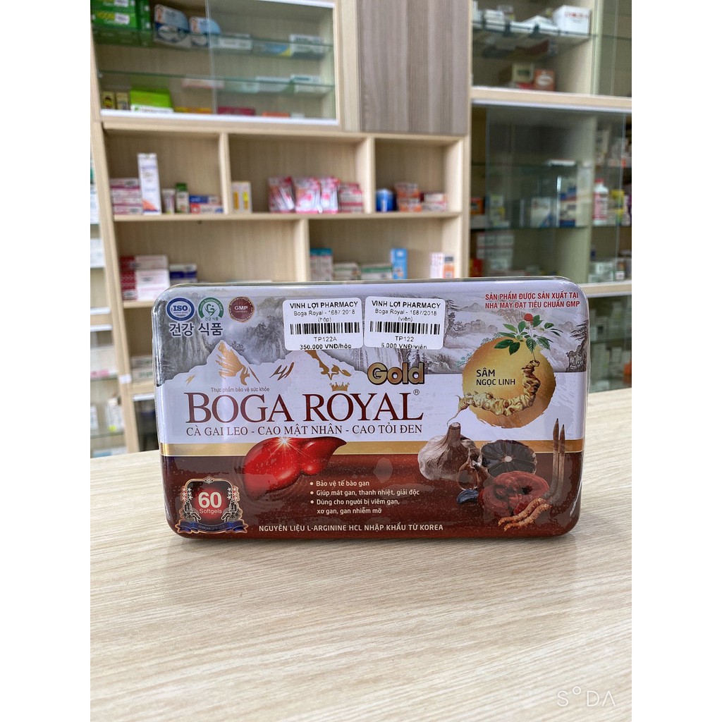 Thanh nhiệt cơ thể tăng cường chức năng gan Boga Royal (60 viên/hộp)