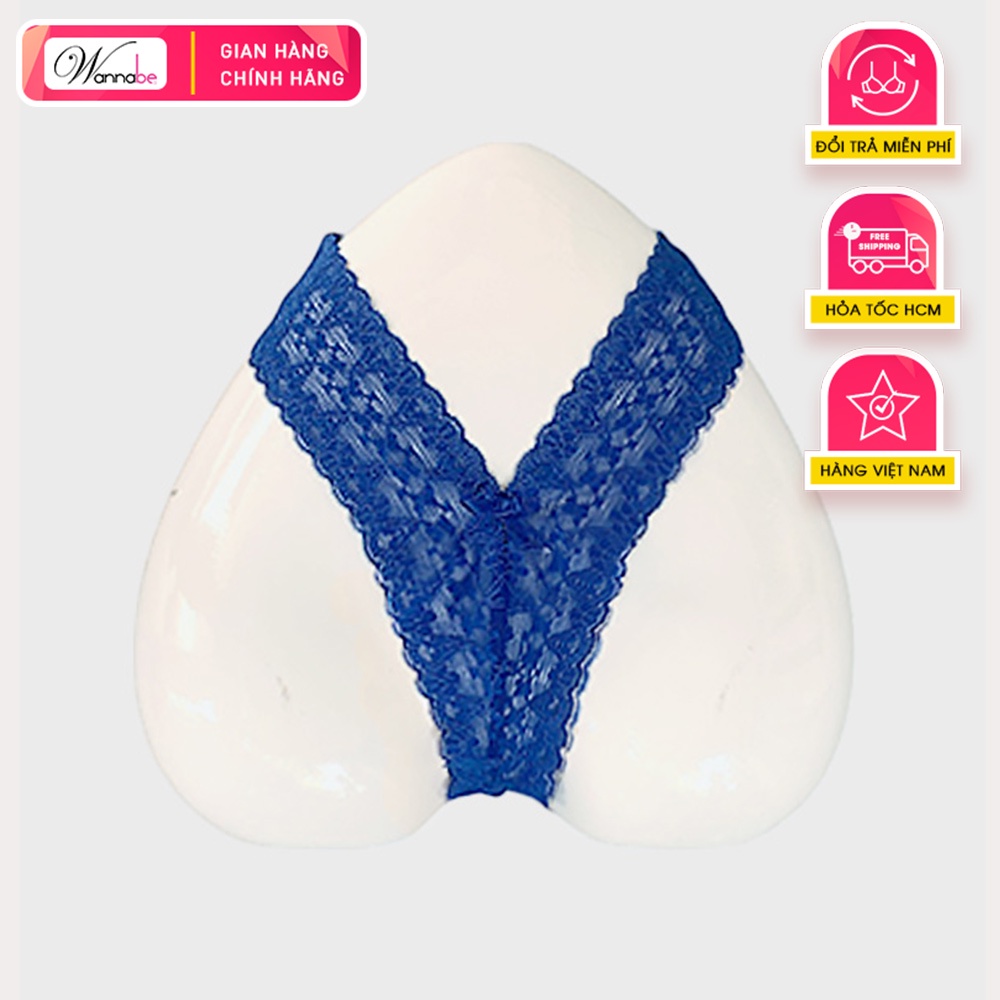 Quần lót ren cao cấp T-back Wannabe QLR14 không đáy sexy gợi cảm