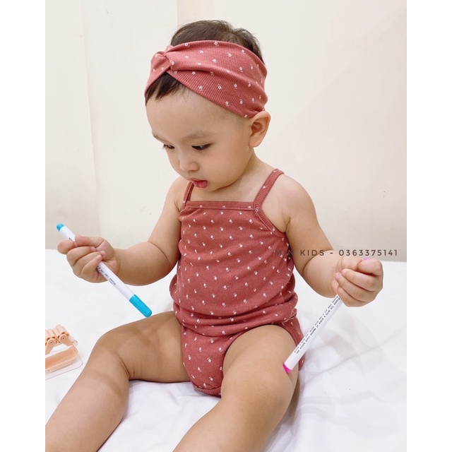 Body dây kèm turban chất liệu thun gân Hàn mềm mát