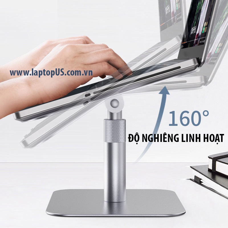 Kệ Giá Đỡ Laptop Macbook Nhôm Nhất Trụ Tròn