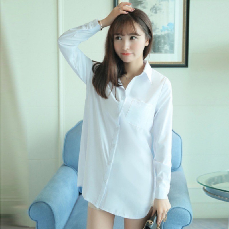 FREESHIP ĐƠN 99K_ Áo sơ mi trắng phong cách thanh lịch dành cho nữ