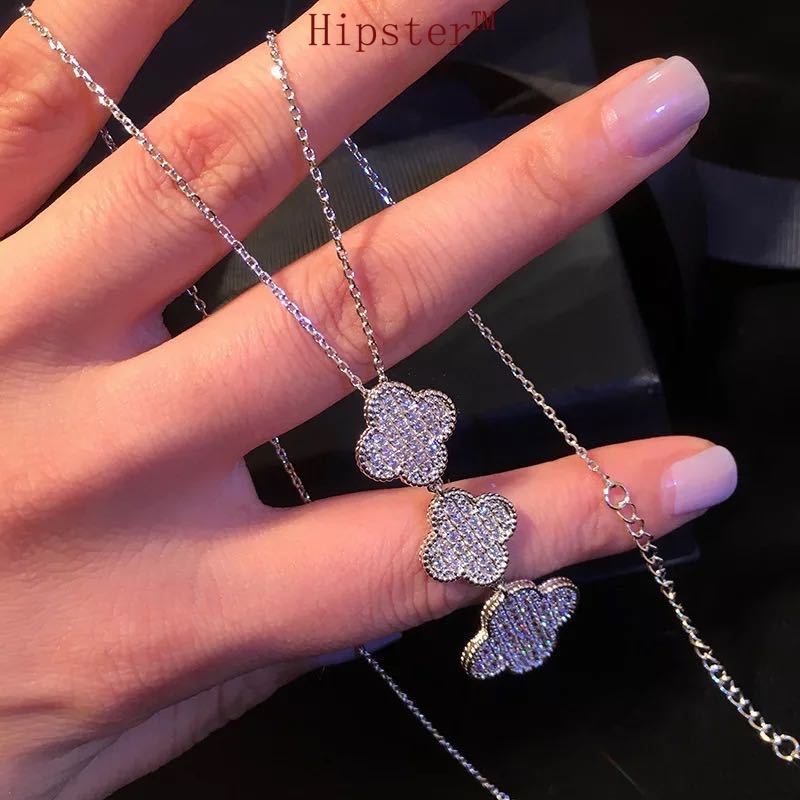 Thời Trang Set Vòng cổ + Bông Tai Đính Đá Sang Trọng