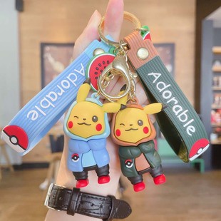 Móc Khóa Hình Pikachu Dễ Thương Dùng Trang Trí Túi Xách/ Chìa Khóa