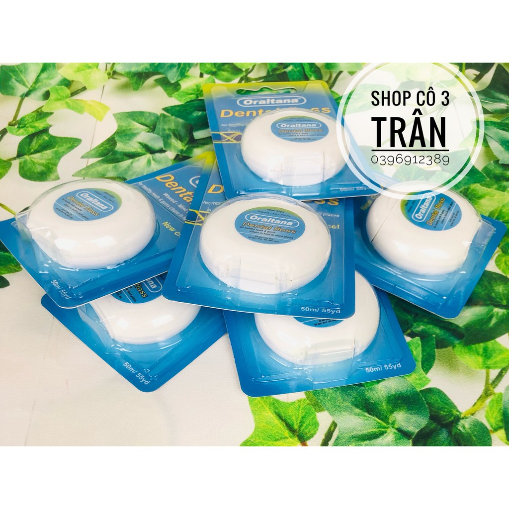 Chỉ nha khoa hương bạc hà Oraltana Dental Floss - Chỉ nha khoa Oraltana 50m/ Cuộn