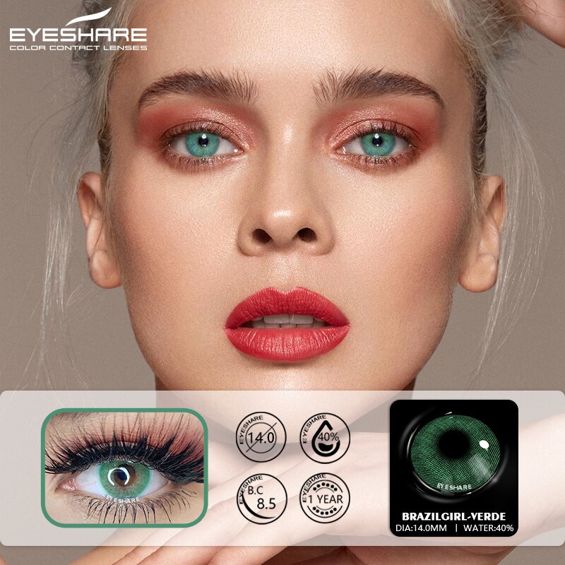 EYESHARE [Hàng mới về] Set 2 kính áp tròng 12 màu sắc lựa chọn 14mm