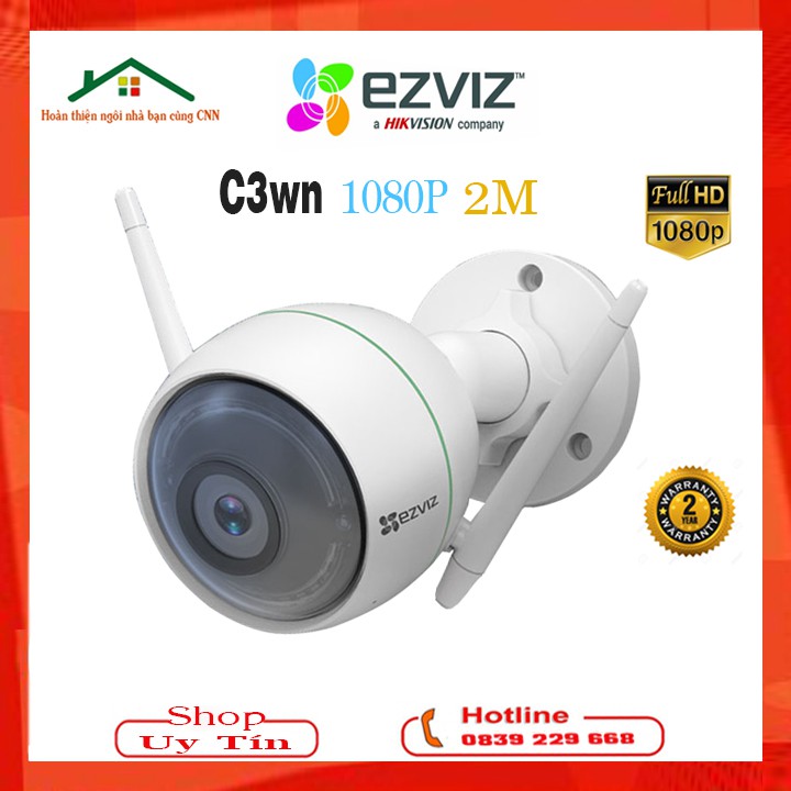 Camera IP Wifi Ezviz C3WN 2MB Full HD 1080P Camera Ngoài Trời - Hàng Chính Hãng BH 24TH ( C3W F22P B21 2011WN )