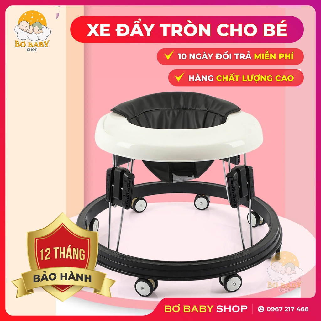 XE TRÒN TẬP ĐI CHO BÉ, Xe Đẩy Gấp Gọn Tiện Lợi, 5 Cấp Điều Chỉnh Mới Nhất 2021. Bảo Hành 24 Tháng