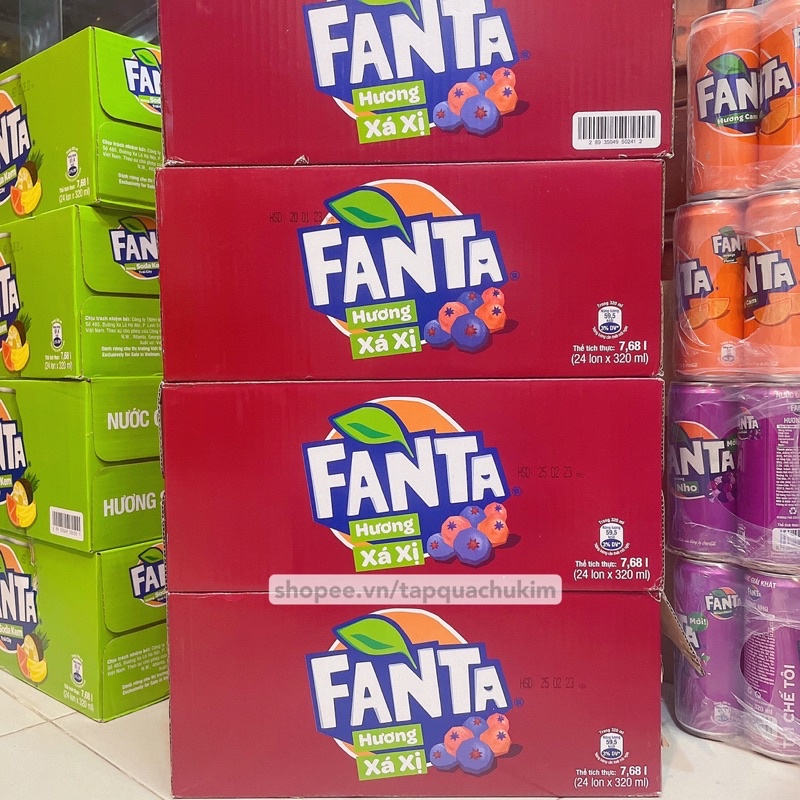 Nước ngọt FANTA XÁ XỊ thùng 24 LON x 320ML