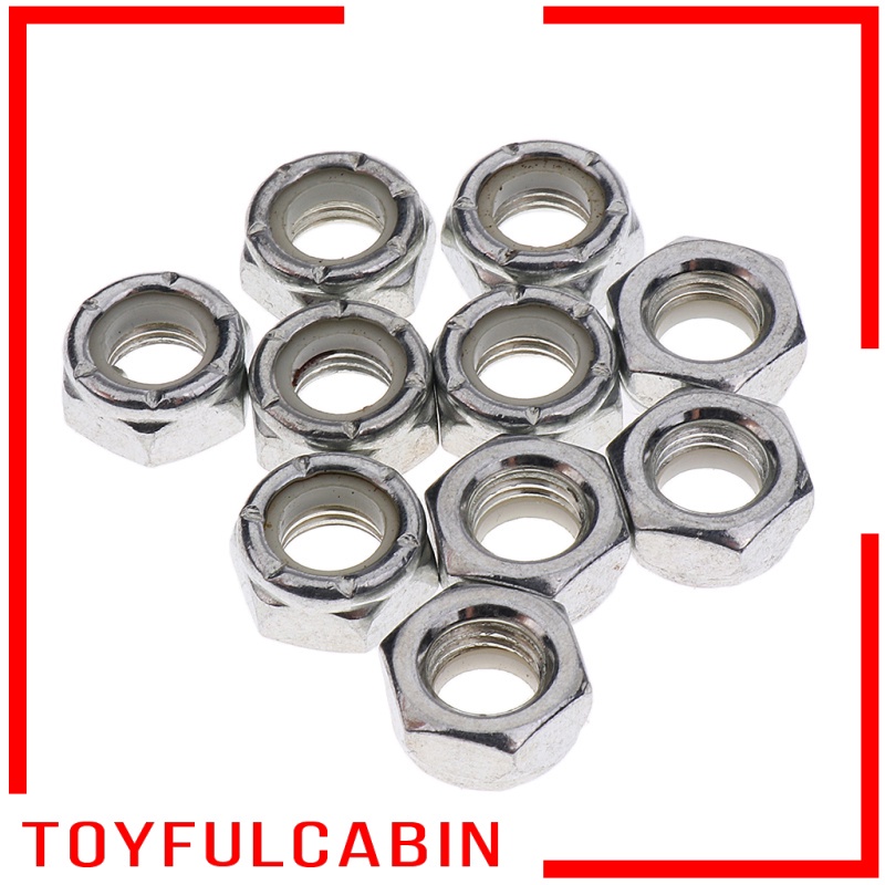 Set 10 Đai Ốc Gắn Trục Ván Trượt Đường Kính Trong 9mm