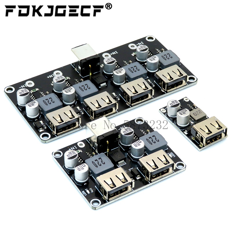 Mô Đun Hạ Áp USB QC3.0 QC2.0 USB DC-DC 6-32V 9V 12V 24V 5V