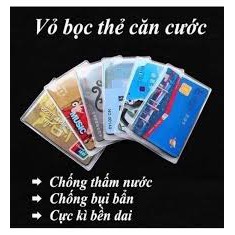 Combo 5 Bọc thẻ căn cước, thẻ ngân hàng, thẻ tín dụng, bằng lái xe không thấm nước Loại 1