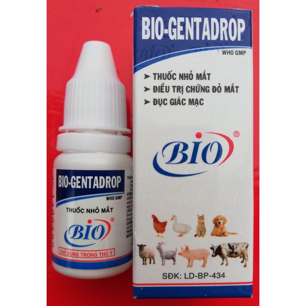 BIO-GENTADROP 10ml Dùng cho gia súc, gia cầm, chó, mèo