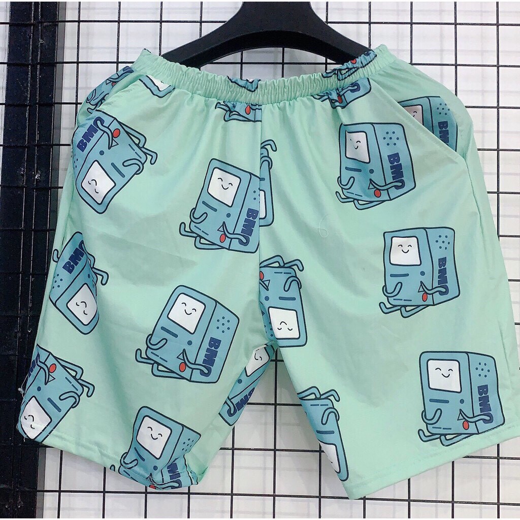 Quần short thú unisex họa tiết hoạt hình dễ thương chất thun mát lạnh n7clothing