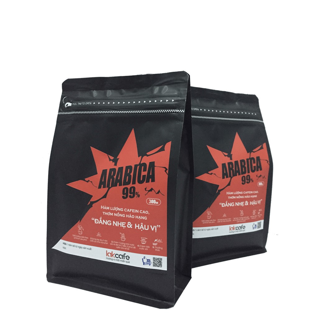 [Tặng 2 Phin Du Lịch] 300gr Cafe Bột Arabica Nguyên Chất - Lakcafe Với Bí Quyết Nông Dân Dak Nông - Thơm Nồng & Hậu Vị | BigBuy360 - bigbuy360.vn