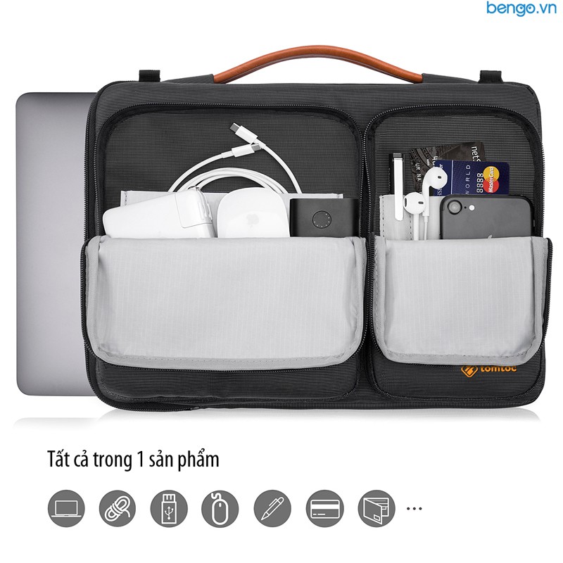 Túi đeo chống sốc MacBook 13" TOMTOC (USA) 360° Shoulder Bags - A42-C01