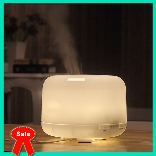 Máy Khuếch Tán Tinh Dầu Trụ Tròn 500ml + Remote