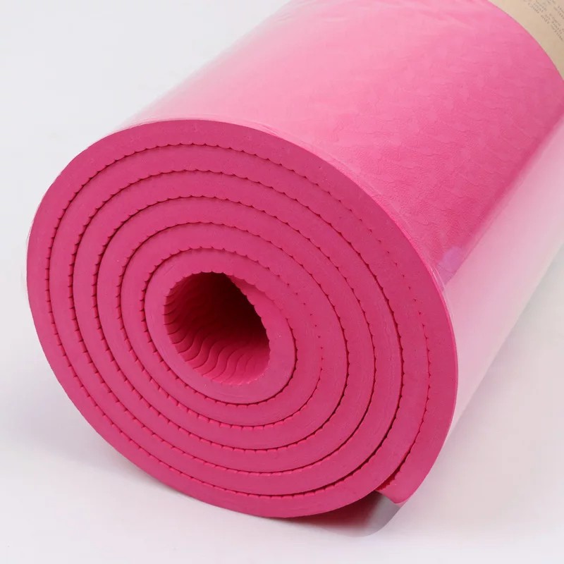 Thảm tập Yoga, thảm tập Gym Eco Friendly Yoga Mat lớp chất liệu cao su non TPE an toàn, siêu nhẹ, vân chống trượt