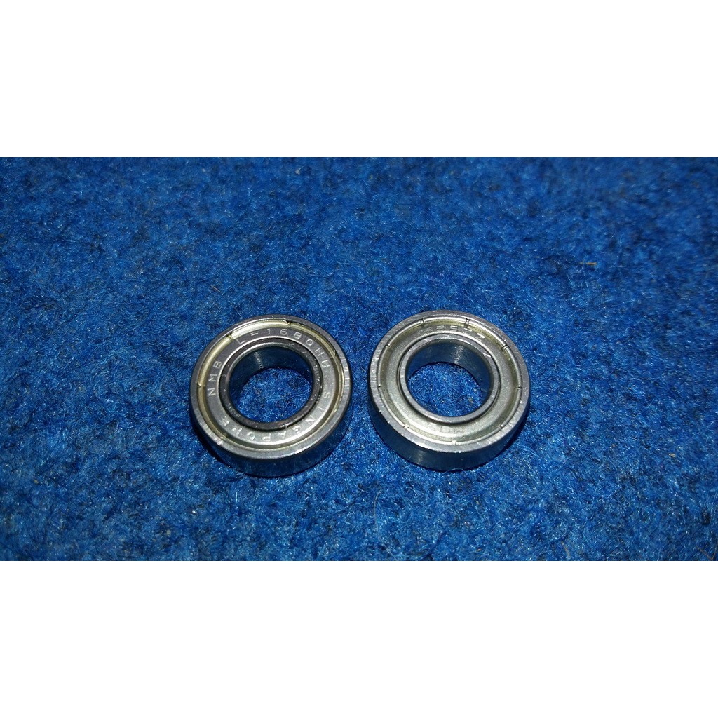 Vòng bi mã 1680  tháo máy Nhật, dùng chế thay thế cho bạc thau trong quạt gió dân dụng, giá bán theo cặp 2 chiếc.
