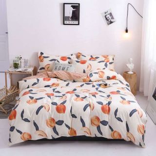 Bộ ga gối cotton poly Quả đào