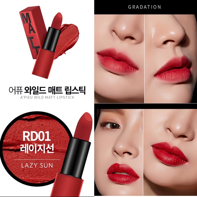 SON THỎI A'PIEU WILD MATT LIPSTICK