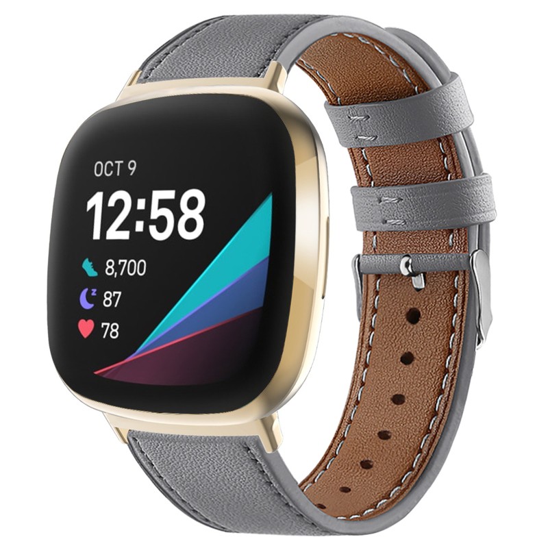 Dây Đeo Bằng Da Pu 20mm Cho Đồng Hồ Thông Minh Fitbit Versa3