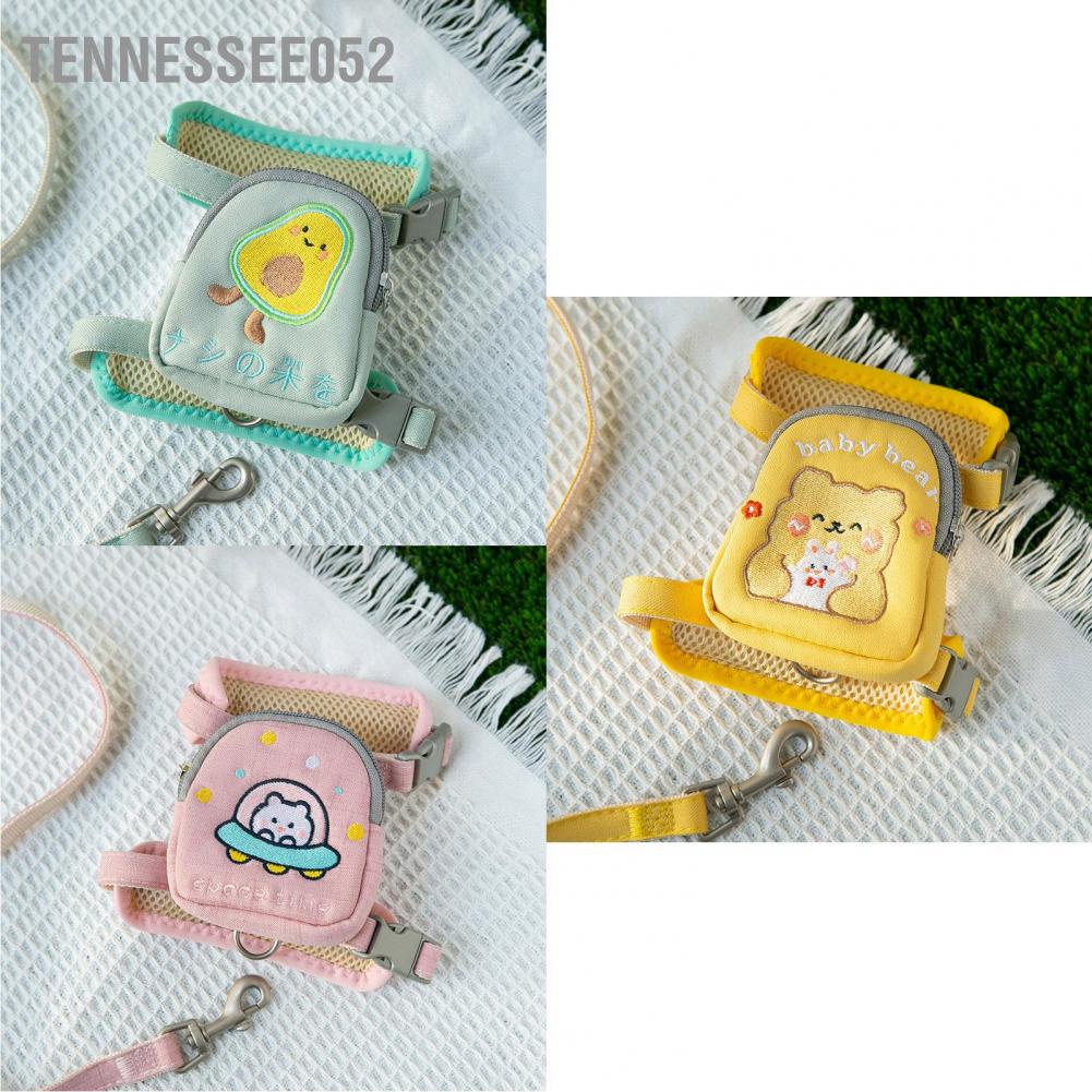 Hàng HOT Dây Dắt Mèo chó Đi Dạo Dạng Yếm với ba lô dễ thương ngoài trời có thể điều chỉnh【Tennessee052】