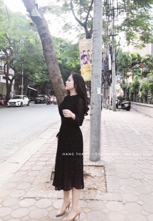 VÁY MAXI VOAN CHẤM BI 3 MÀU